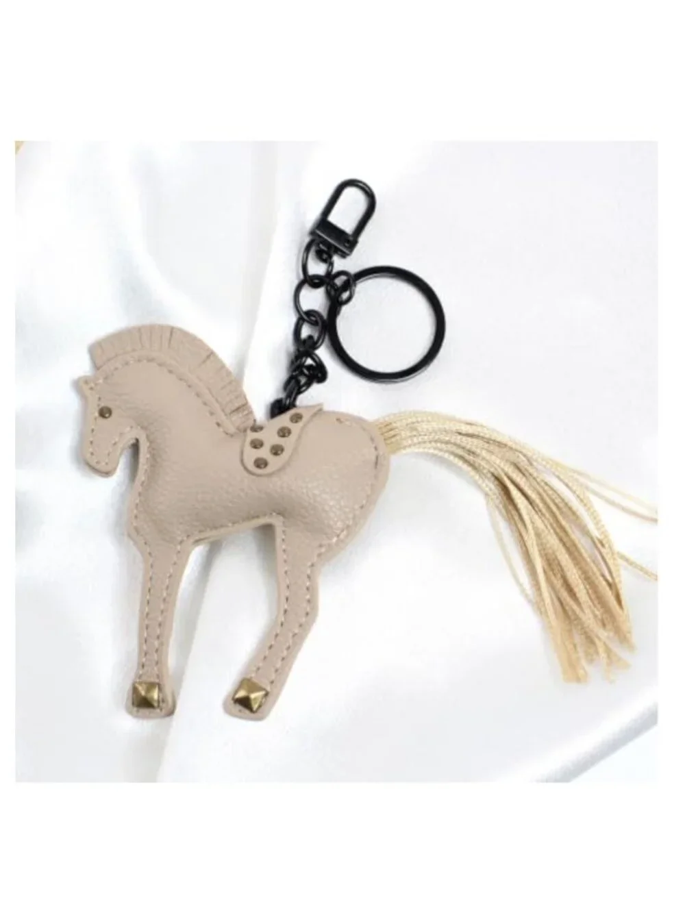 Genuine Leather Horse Keychain Bag Charm